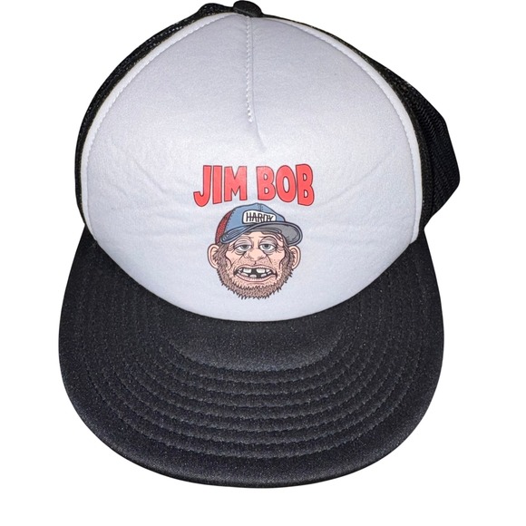 Otto Cap Other - Jim Bob Graphic Foam Mesh Otto Cap Trucker Hat Mens OSFM Black White